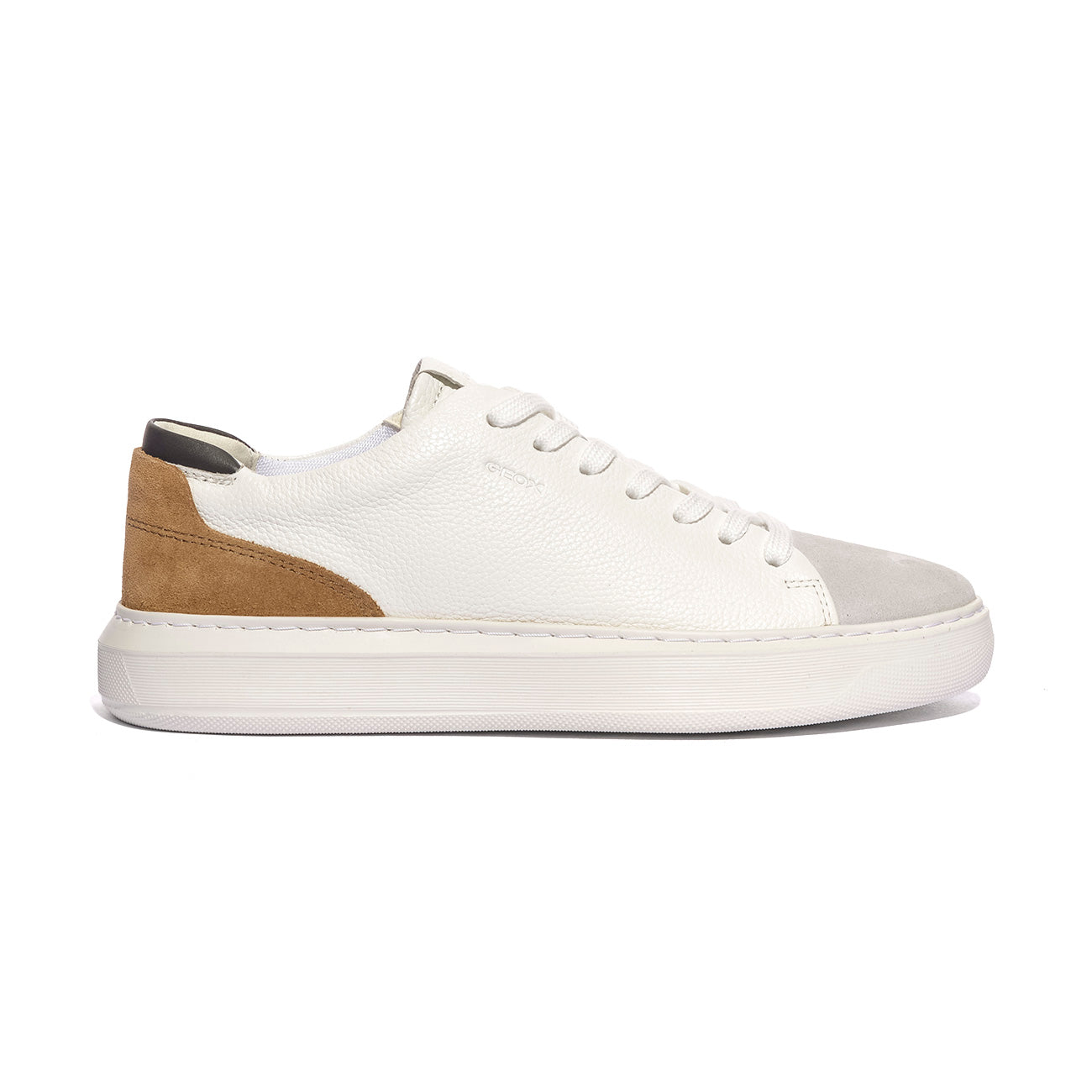 GEOX U655WA 4722 WHITE BROWN   C1224 Sneakers Uomo 