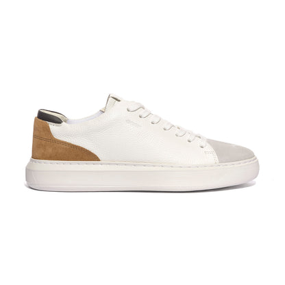 GEOX U655WA 4722 WHITE BROWN   C1224 Sneakers Uomo 