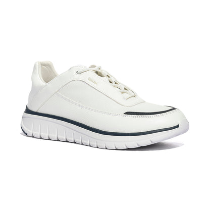 GEOX U65N4D 0BU11 WHITE DK NAVY    C1039 Sneakers Uomo 