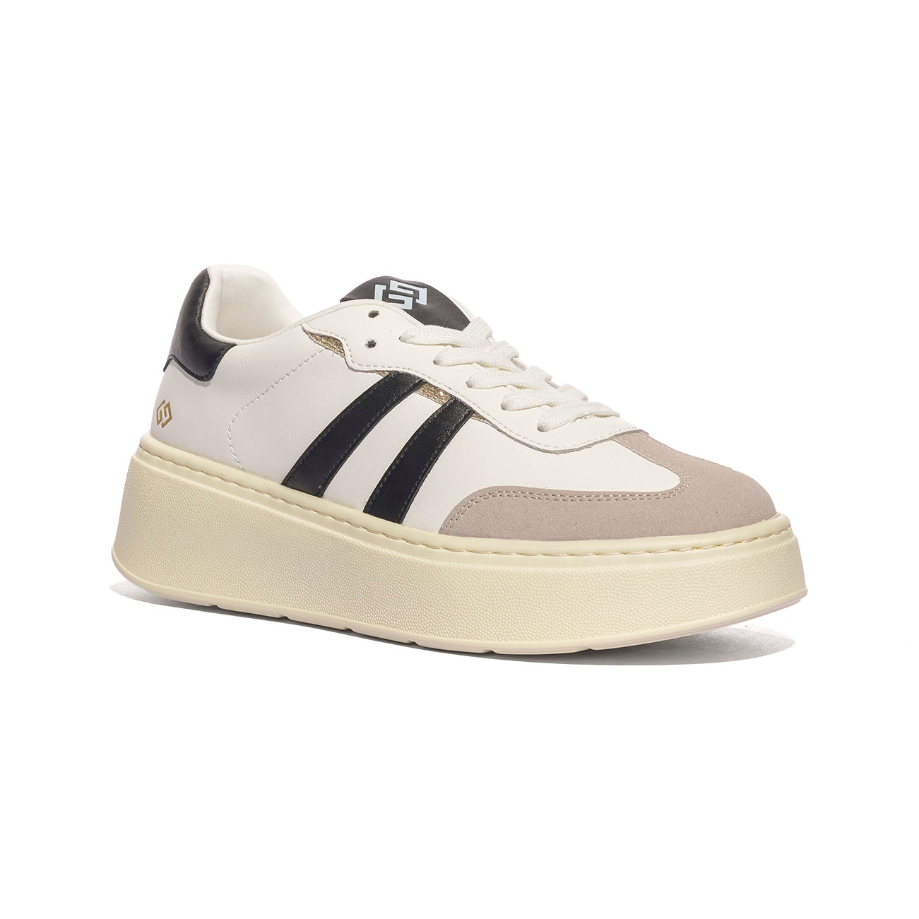 GOLD & GOLD GB883 BIANCO NERO Sneakers Donna 