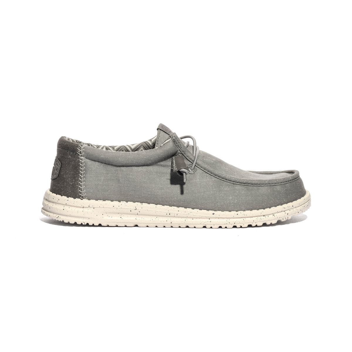 HEY DUDE HD.40700 Flannel Grey Bone White Slip-on Uomo 