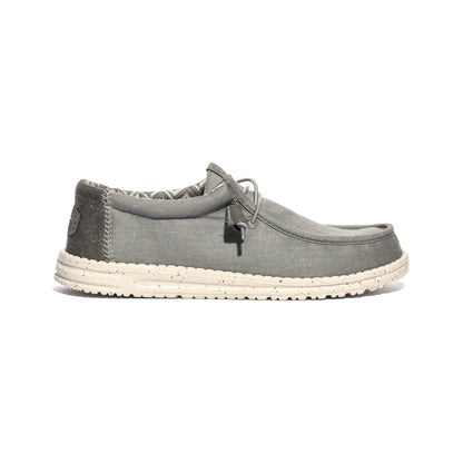 HEY DUDE HD.40700 Flannel Grey Bone White Slip-on Uomo 