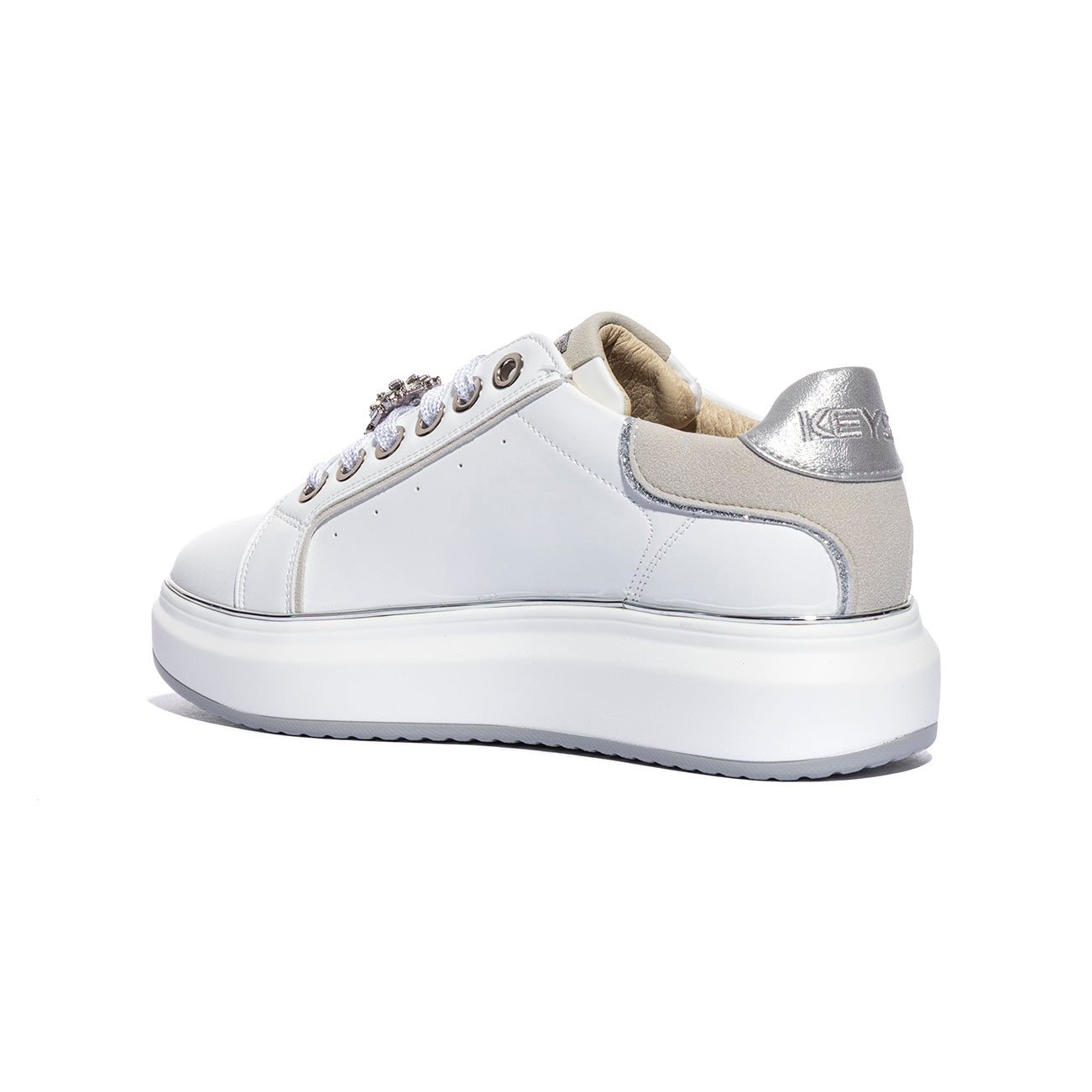 KEYS K11802 WHITE SILVERWHITE SILVER Sneakers Donna 