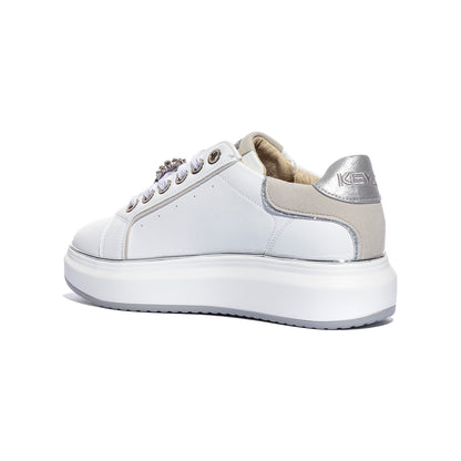 KEYS K11802 WHITE SILVERWHITE SILVER Sneakers Donna 