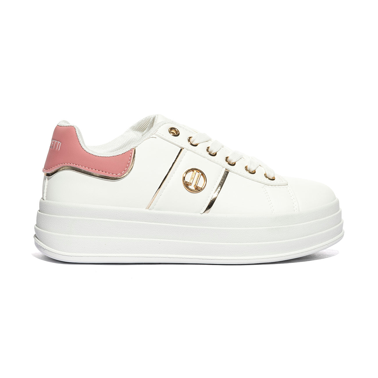 LANCETTI LNC-452 WHITE LT GOLD Sneakers Donna 