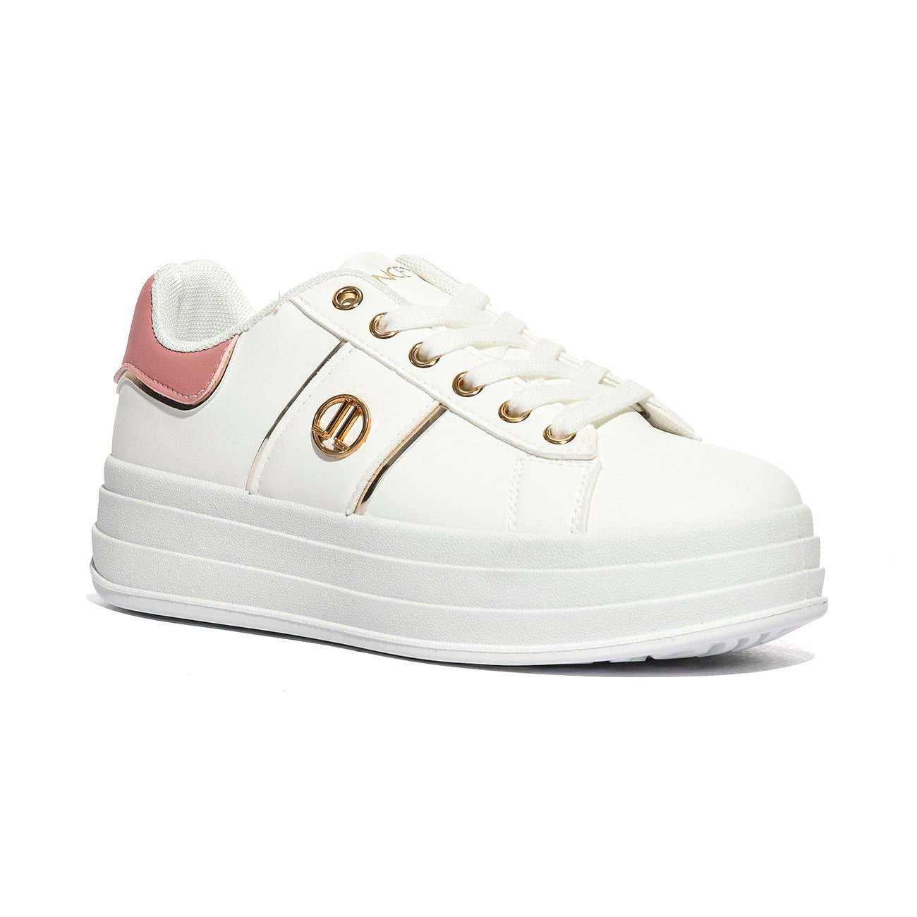 LANCETTI LNC-452 WHITE LT GOLD Sneakers Donna 