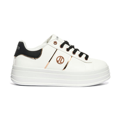 LANCETTI LNC-452 WHITE ROSE GOLD Sneakers Donna 