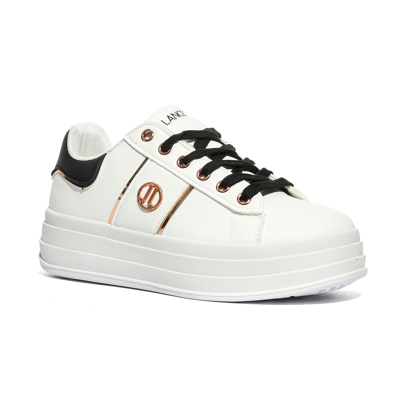 LANCETTI LNC-452 WHITE ROSE GOLD Sneakers Donna 