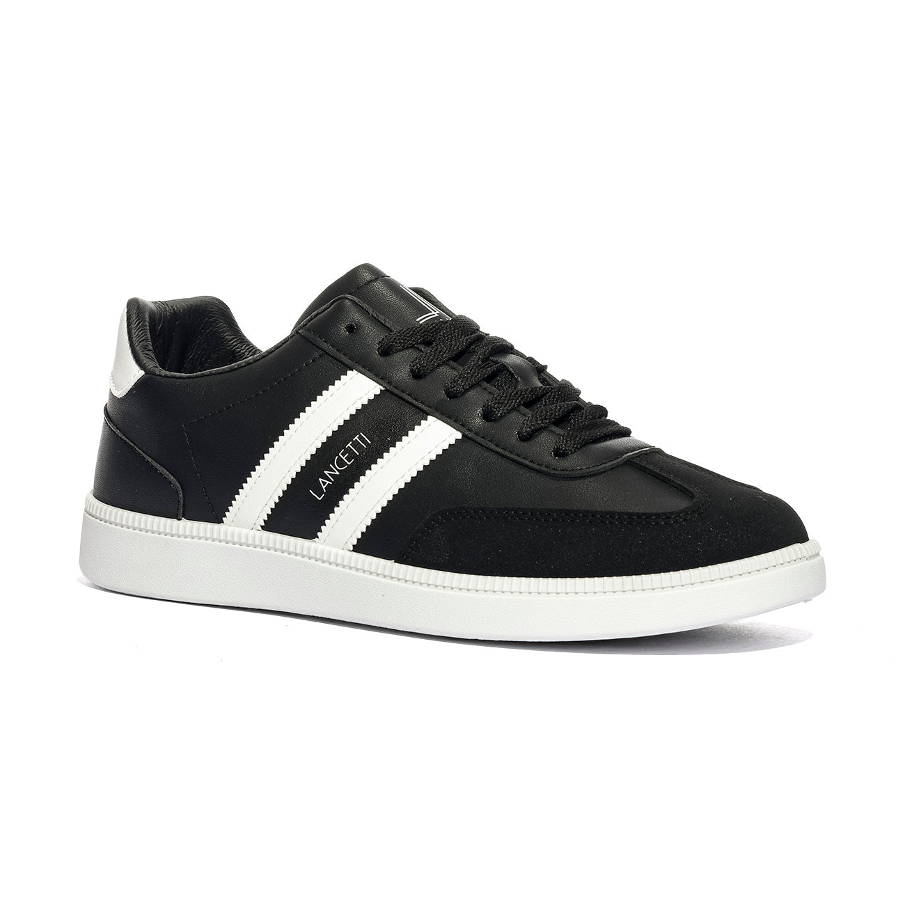 LANCETTI LNC870-1 BLACK WHITE Sneakers Uomo 