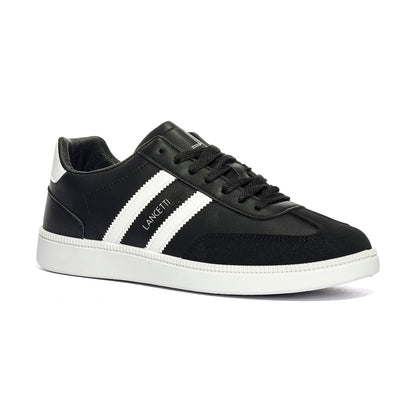 LANCETTI LNC870-1 BLACK WHITE Sneakers Uomo 