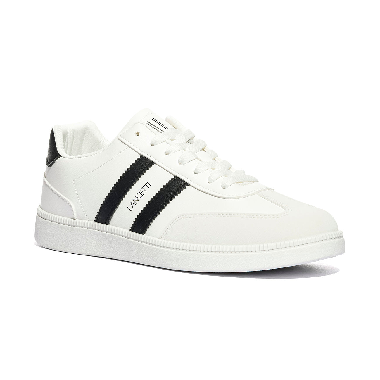LANCETTI LNC870-2 WHITE BLACK Sneakers Uomo 