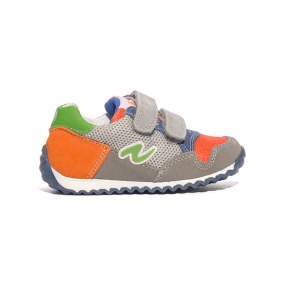 NATURINO 0012016558.01.2B45 DARK GREY.GREY.ORANGE Sneakers Bambino 