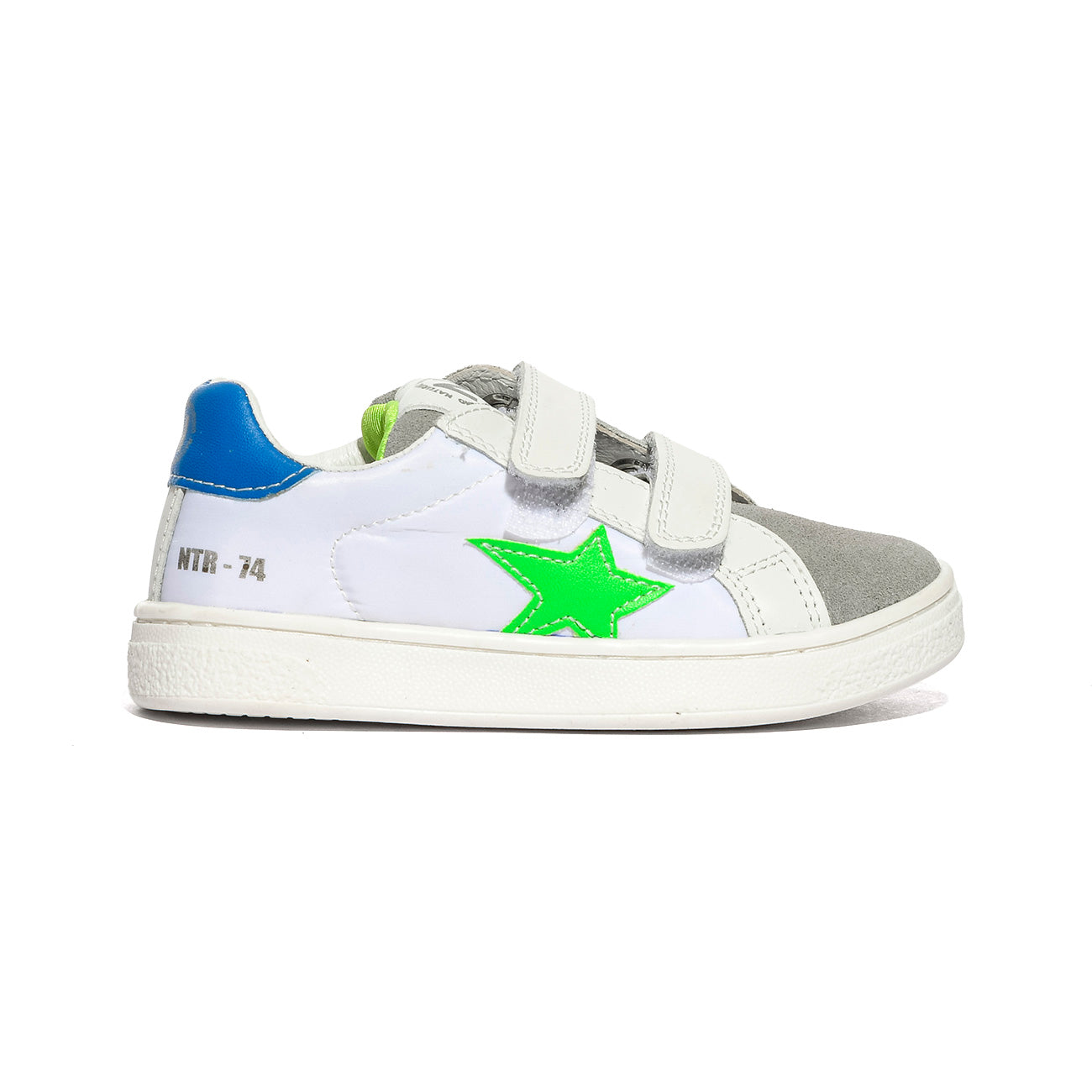 NATURINO 0012017499.14.1B31 GREY.WHITE.GREEN FLUO Sneakers Bambino 