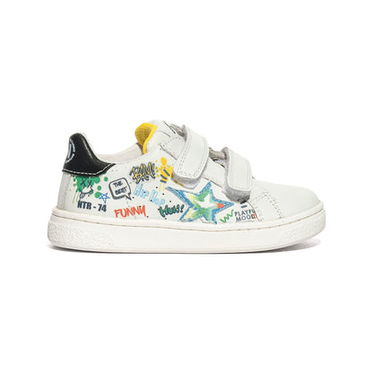 NATURINO 0012017499.15.1N37 WHITE.BLACK.MULTI Sneakers Bambino 