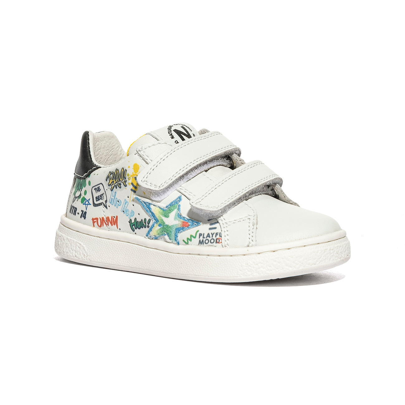 NATURINO 0012017499.15.1N37 WHITE.BLACK.MULTI Sneakers Bambino 