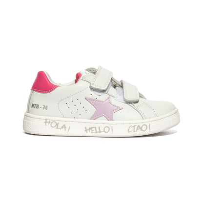 NATURINO 0012017499.42.2N60 WHITE.LILAC.BRIGHT Sneakers Bambina 