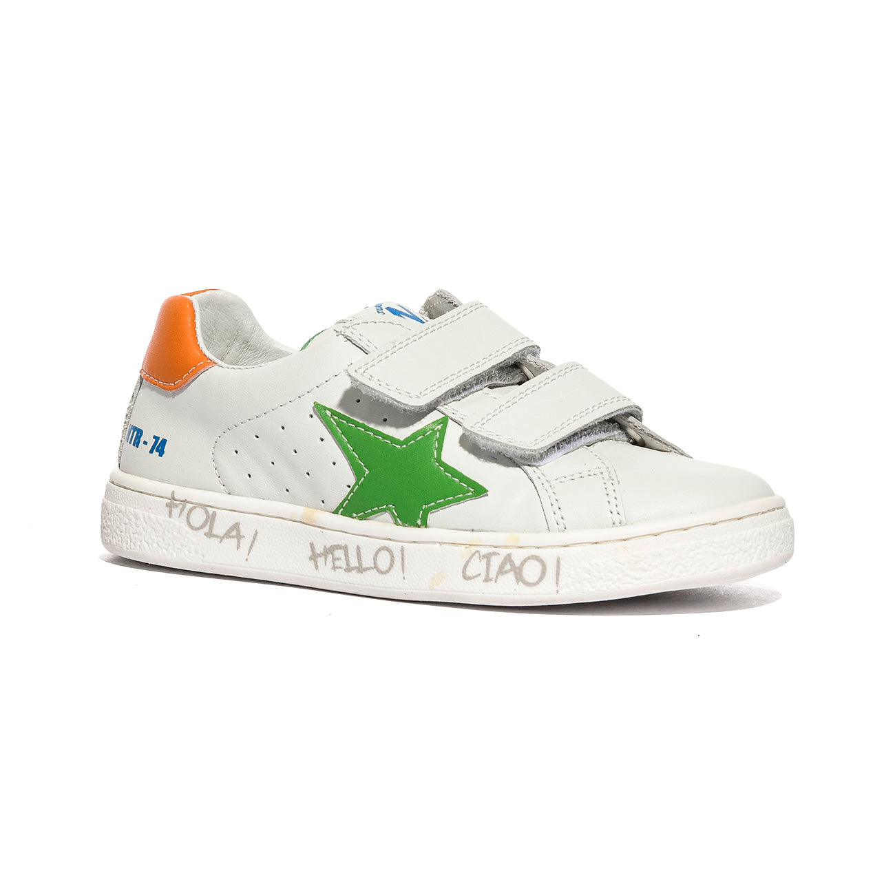 NATURINO 0012017499.42.2N93 WHITE.GREEN.ORANGE Sneakers Bambino 