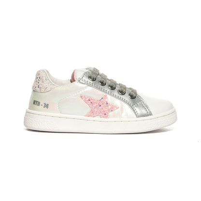 NATURINO 0012017502.16.1N81 IRIDESCENT WHITE.PINK Sneakers Bambina 