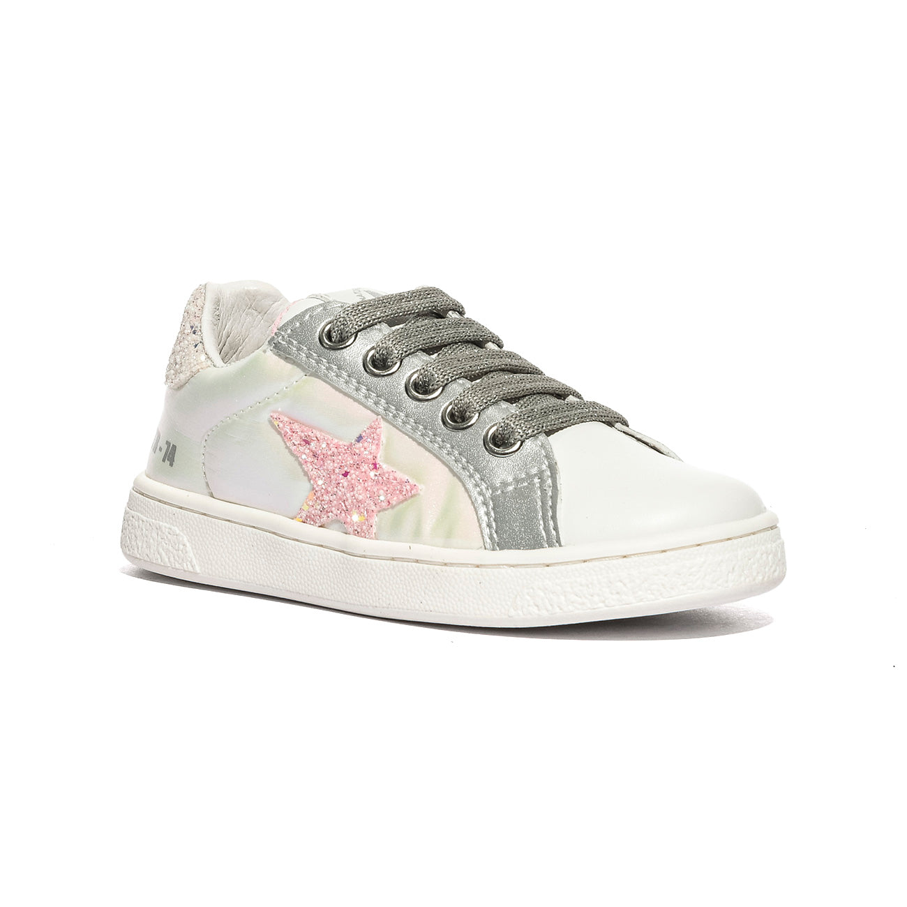 NATURINO 0012017502.16.1N81 IRIDESCENT WHITE.PINK Sneakers Bambina 