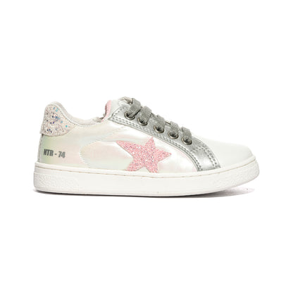 NATURINO 0012017502.16.1N81 IRIDESCENT WHITE.PINK Sneakers Bambina 