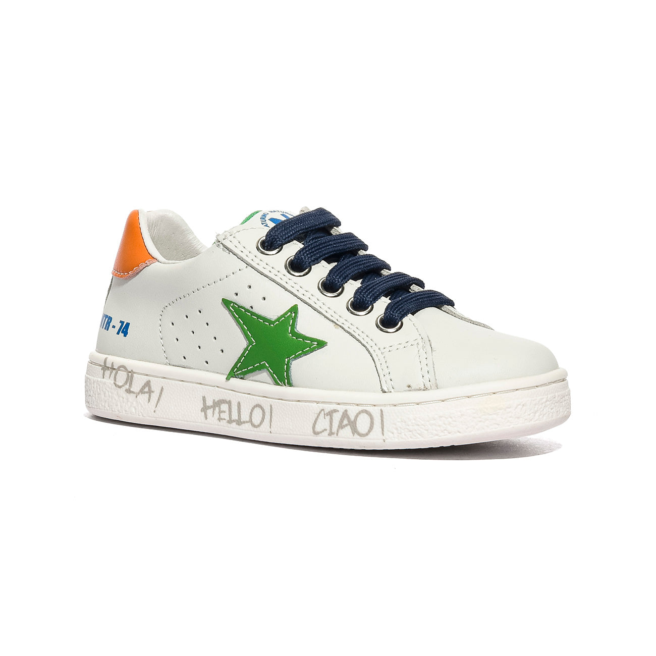 NATURINO 0012017502.42.2N93 WHITE.GREEN.ORANGE Sneakers Bambino 