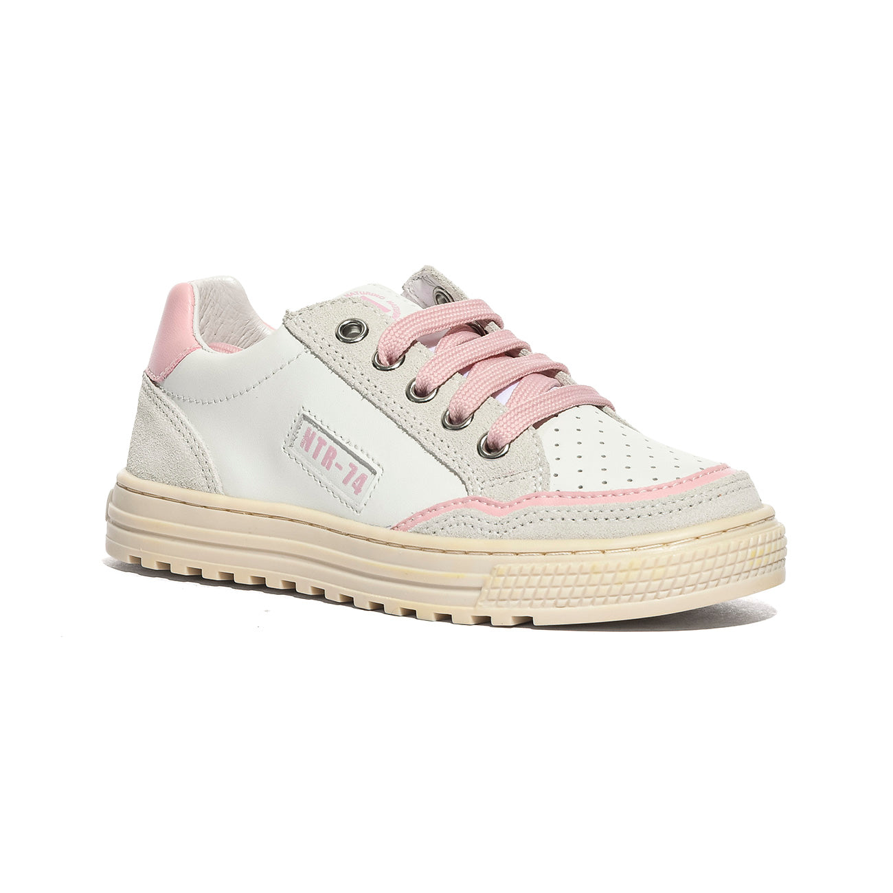 NATURINO 0012017514.01.1N04 WHITE.PINK Sneakers Bambina 