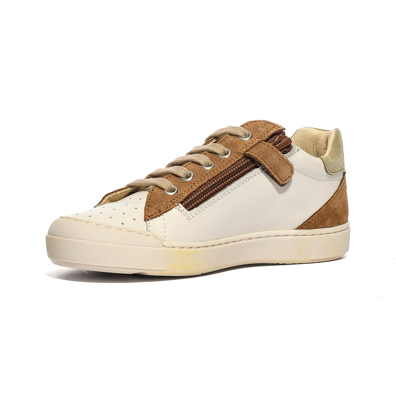 NATURINO 0012017740.01.2N10 MILK.BROWN. GREEN Sneakers Bambino 