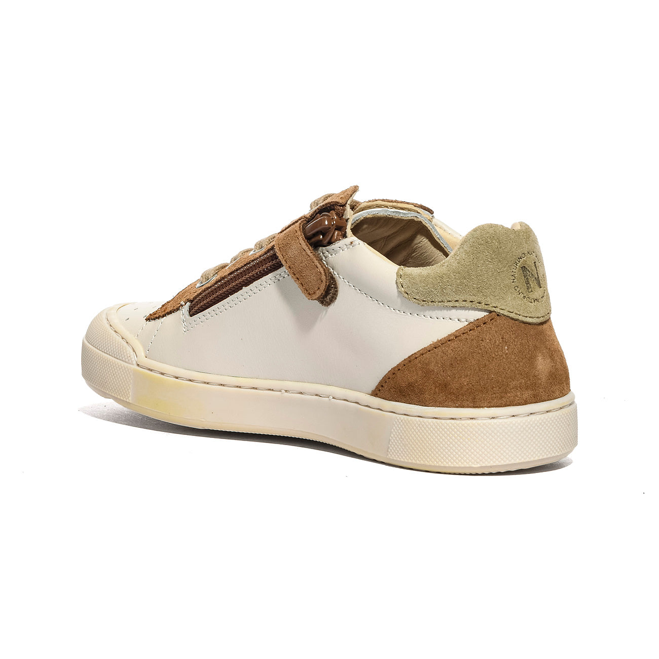 NATURINO 0012017740.01.2N10 MILK.BROWN. GREEN Sneakers Bambino 