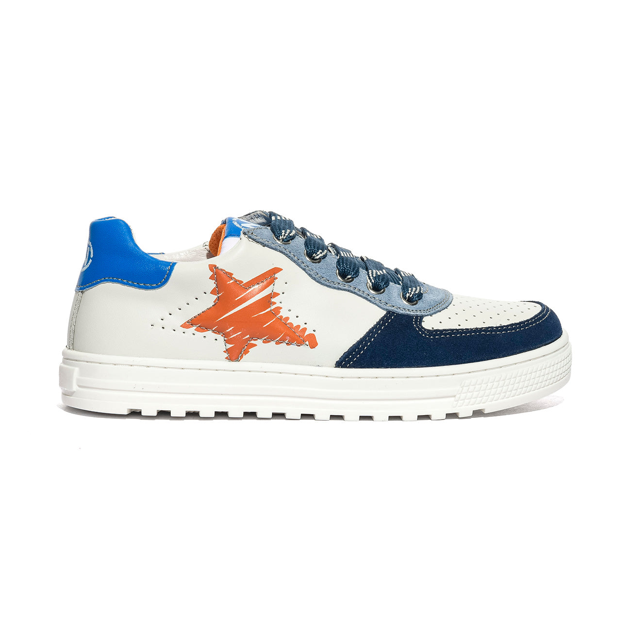 NATURINO 0012018240.01.1C77 GREEN.WHITE.ORANGE Sneakers Bambino 