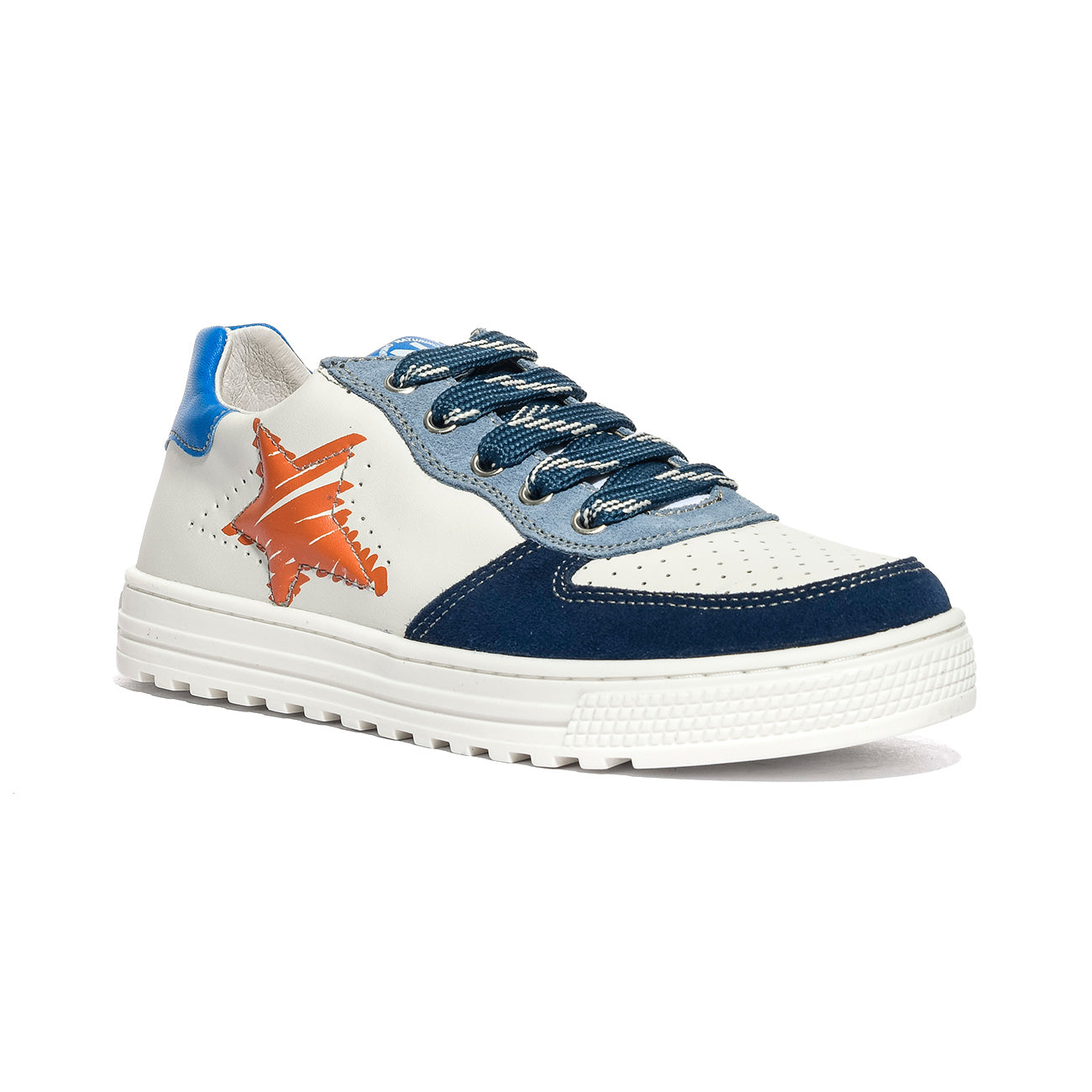 NATURINO 0012018240.01.1C77 GREEN.WHITE.ORANGE Sneakers Bambino 