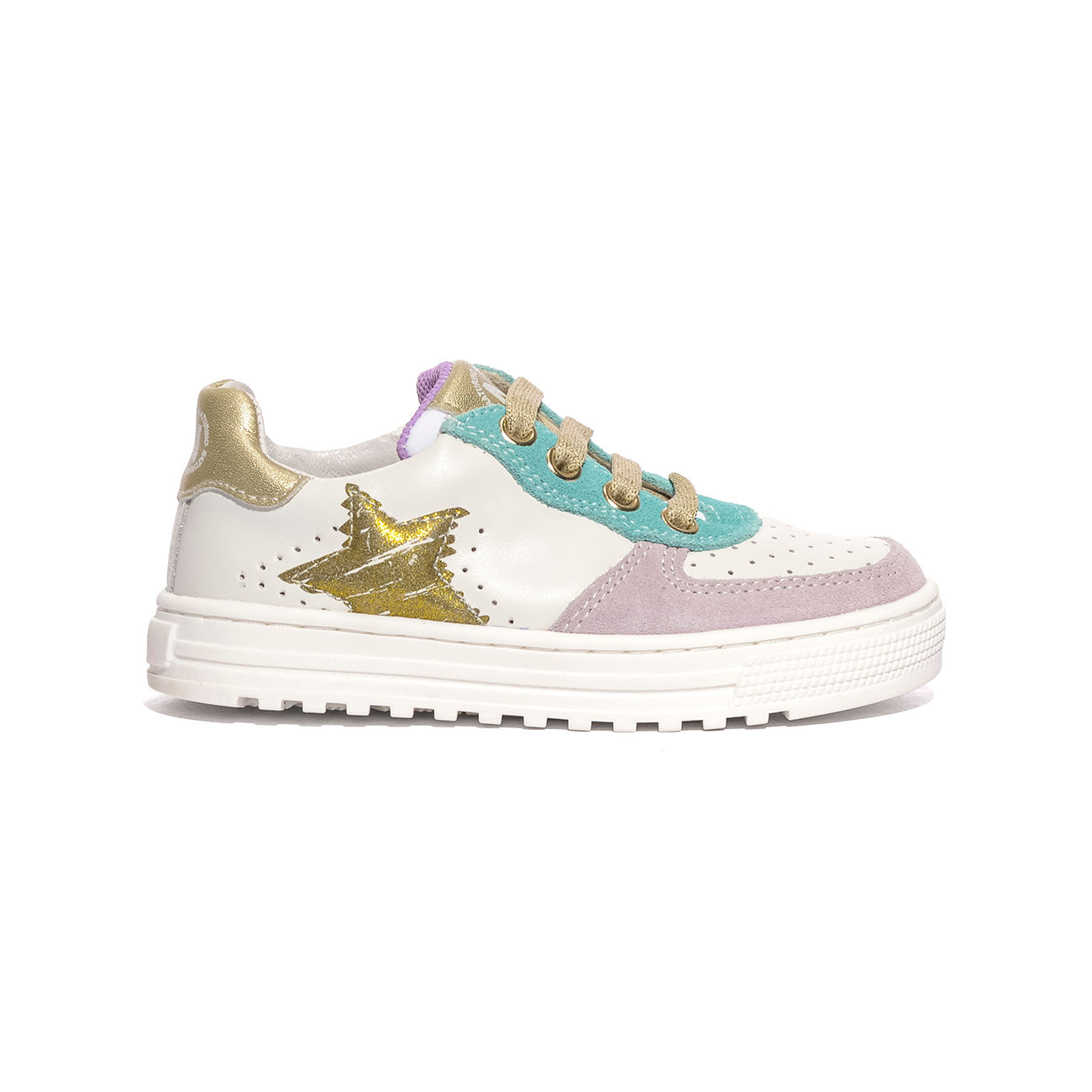 NATURINO 0012018240.01.1I41 LILAC.WHITE.PLATINUM Sneakers Bambina 