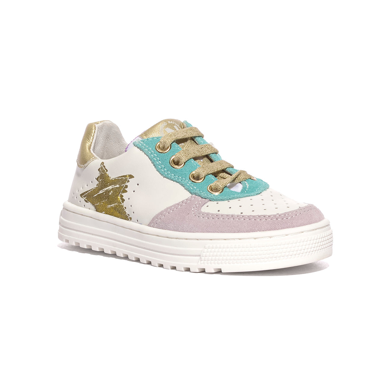 NATURINO 0012018240.01.1I41 LILAC.WHITE.PLATINUM Sneakers Bambina 