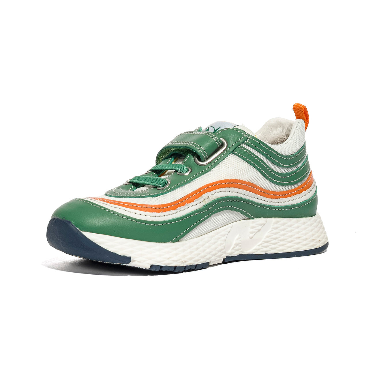 NATURINO 0012019017.01.1F28 GREEN.WHITE.ORANGE Sneakers Bambino 