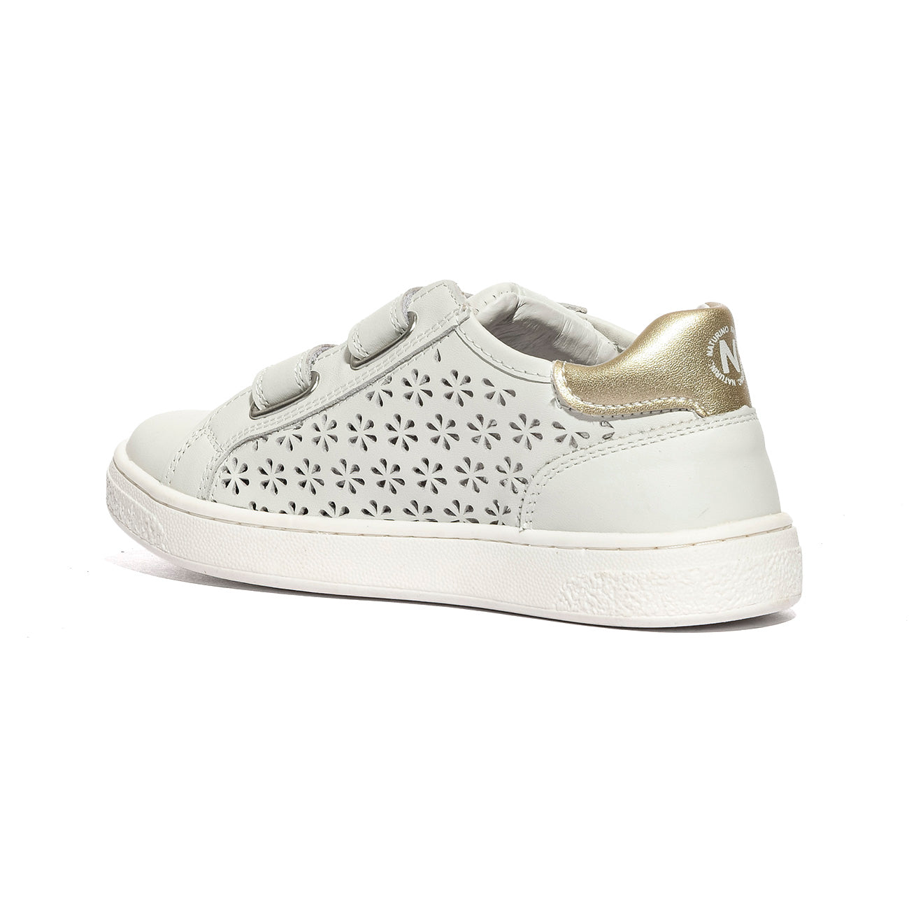 NATURINO 0012019082.01.0N01 WHITE.GOLD Sneakers Bambina 