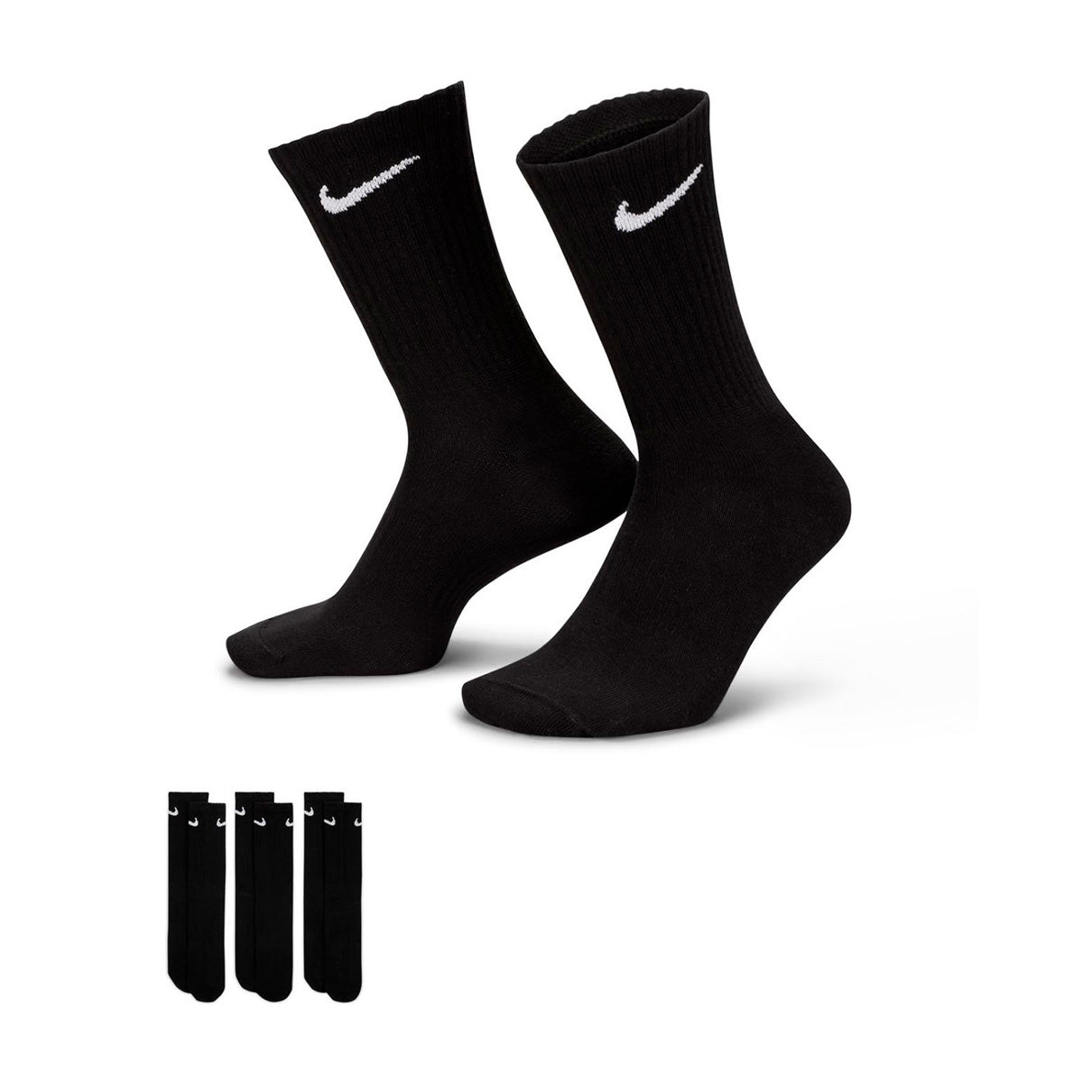 NIKE SX6842-010 BLACK WHITE Calzini Unisex 