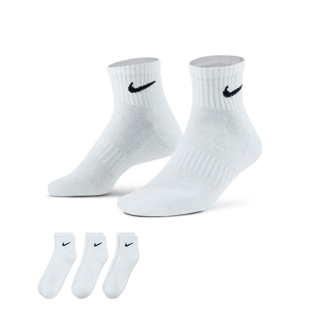 NIKE SX6912-100 WHITE BLACK Calzini Unisex 