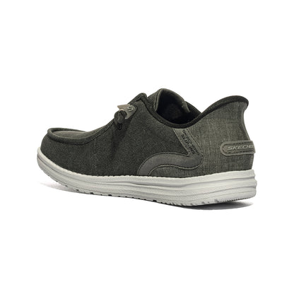 SKECHERS 210959 BKGY Slip-on Uomo 
