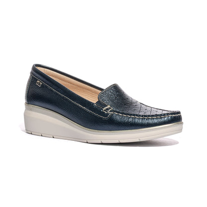 VALLEVERDE 11052 VITELLO NAVY Mocassini Donna 