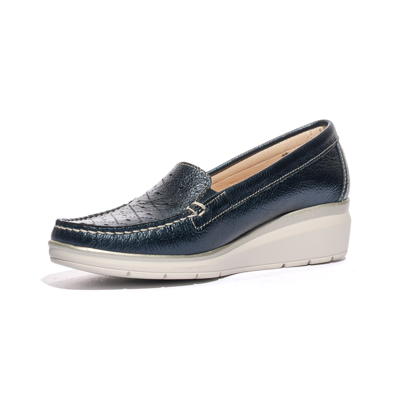 VALLEVERDE 11052 VITELLO NAVY Mocassini Donna 