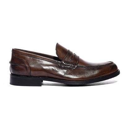 VARESE 0523 PELLE MARRONE Mocassini Uomo 