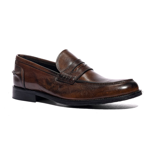 VARESE 0523 PELLE MARRONE Mocassini Uomo 