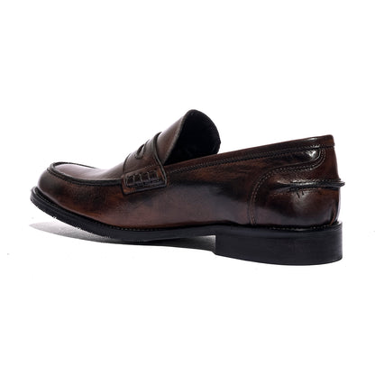 VARESE 0523 PELLE MARRONE Mocassini Uomo 
