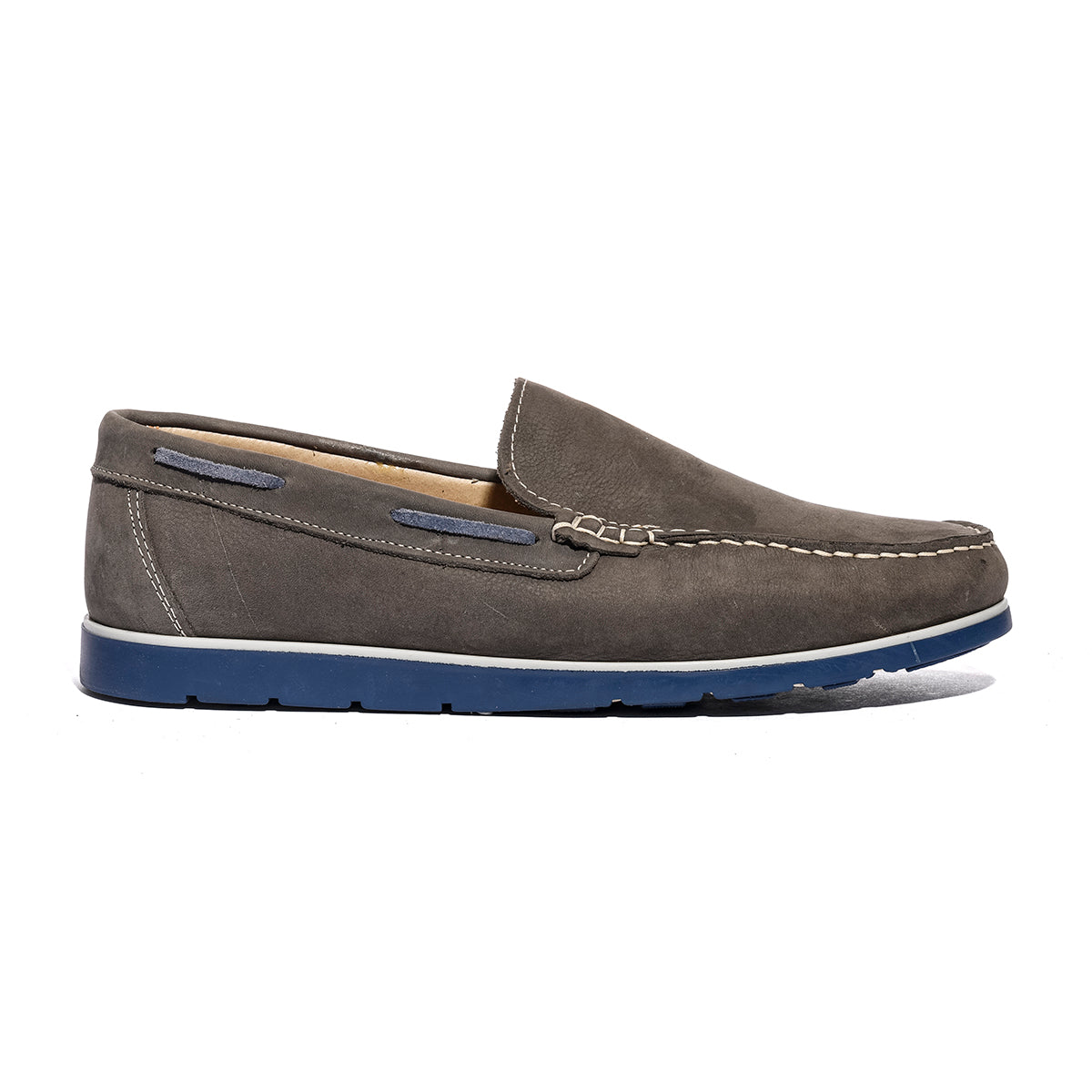 VARESE 07 NABUK GRIGIO Mocassini Uomo 