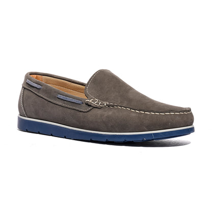 VARESE 07 NABUK GRIGIO Mocassini Uomo 
