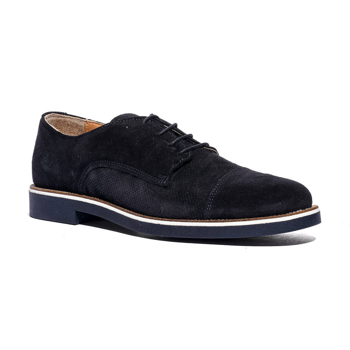 VARESE 1401 CAMOSCIO BLU Stringata Uomo 