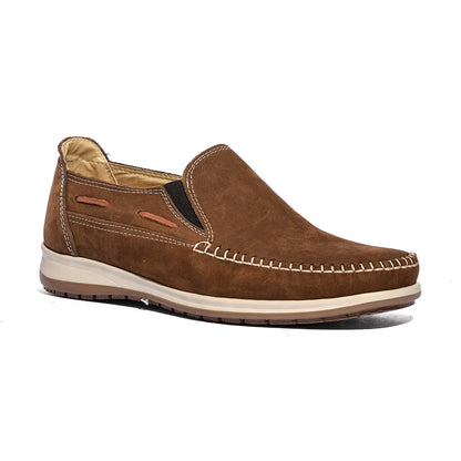 VARESE 221 NABUK TAUPE Mocassini Uomo 