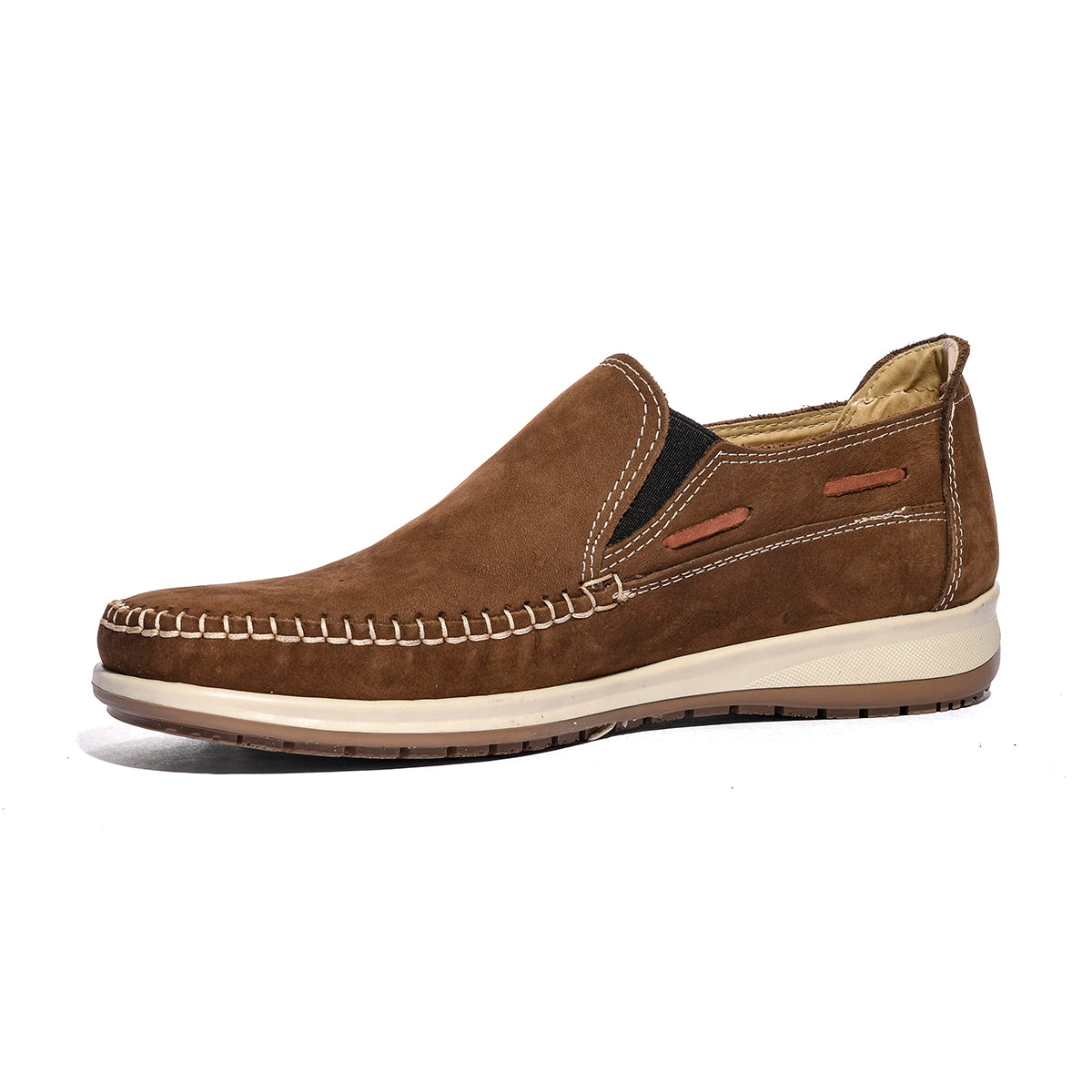 VARESE 221 NABUK TAUPE Mocassini Uomo 