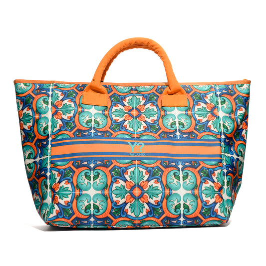 Y-NOT LPI005S6 ORANGE BORSA DA SPIAGGIA Donna 