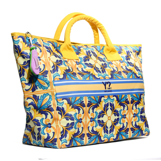 Y-NOT LPI005S6 YELLOW BORSA DA SPIAGGIA Donna 