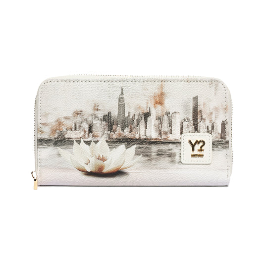 Y-NOT YES361S6 NEW YORK IN WHITE PORTAFOGLIO Donna 